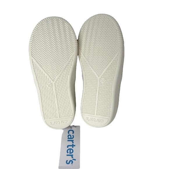 NEW Carters Toddler Faux Leather Casual SNEAKERS SHOES Boys 10 Saddle Brown Box - Picture 7 of 9